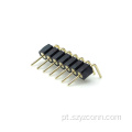 Conector de cabeçalho de pino usinado com passo de 2,54 mm 7P